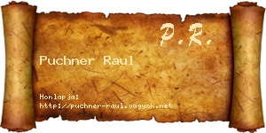 Puchner Raul névjegykártya